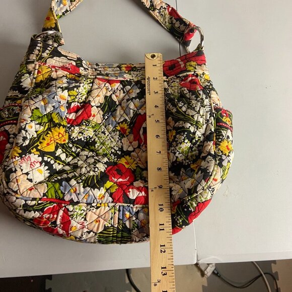 Vera Bradley Poppy Fields Reversible Floral Tote magnetic Purse Shoulder Bag - Picture 9 of 10